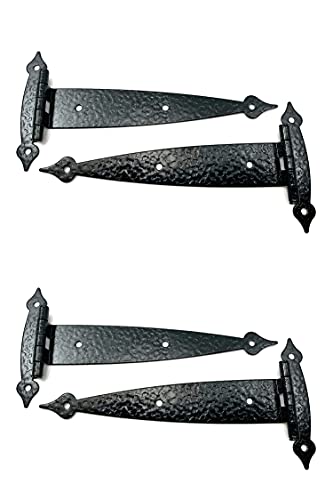 Harris Hardware Black Colonial Flush Surface Mount Strap Hinge With Black Screws - Image 4